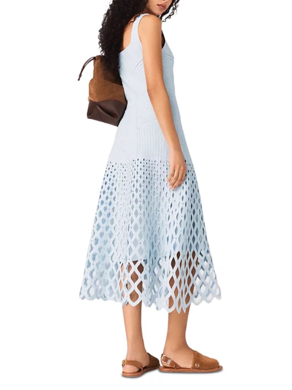 Russelyna Crochet Rhinestone Midi Dress - Picture 3 of 7